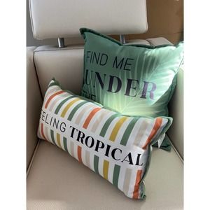 OUTDOOR COORDINATING THROW PILLOWS NWT